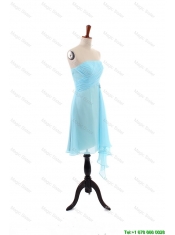 Cheap Popular Empire Strapless Ruching Prom Dresses with Beading for Holiday