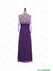 Cheap Pretty Empire Strapless Prom Dresses with Ruching in Eggplant Purple