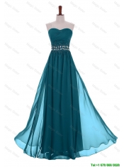 Cheap Simple Empire Sweetheart Beaded Prom Dresses with Belt