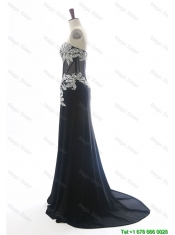 Cheap Sweetheart Beading Brush Train Prom Dresses in Purple