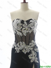 Cheap Sweetheart Beading Brush Train Prom Dresses in Purple
