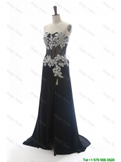 Cheap Sweetheart Beading Brush Train Prom Dresses in Purple