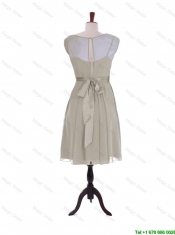 Cheap Wonderful Bateau Grey Short Prom Dresses with Beading for 2016