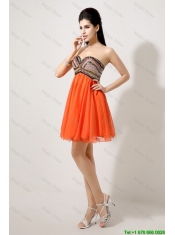 Latest Beaded and Sequined Prom Dresses in Orange