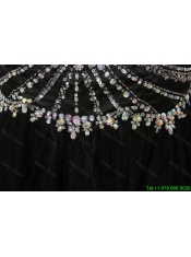 Luxurious Mermaid Sweetheart Beaded Prom Dresses in Black