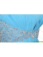 Pretty 2016 Fall Empire Strapless Prom Dresses with Beading in Baby Blue