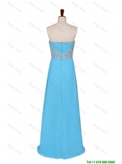 Pretty 2016 Fall Empire Strapless Prom Dresses with Beading in Baby Blue