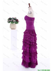 Pretty 2016 Winter Popular Empire Strapless Beaded Prom Dresses with Ruffled Layers