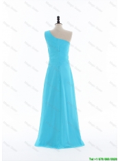 Pretty Brand New 2016 Beading and Ruching Aqua Blue Prom Dresses