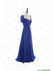 Pretty Gorgeous Empire Sweetheart Cap Sleeves Prom Dresses with Ruching