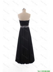 Pretty Simple Empire Strapless Beaded Prom Dresses in Black