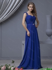 2016 Perfect Straps Beading Long Prom Dresses in Royal Blue 2016 Perfect Straps Beading Long Prom Dresses in Royal Blue