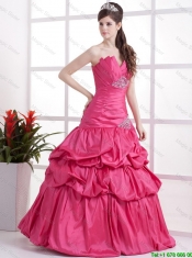 A Line Sweetheart 2016 Prom Gowns with Pick Ups and Beading