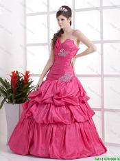 A Line Sweetheart 2016 Prom Gowns with Pick Ups and Beading