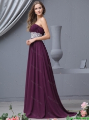 Beautiful Strapless Laced Prom Dresses with Brush Train
