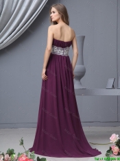 Beautiful Strapless Laced Prom Dresses with Brush Train