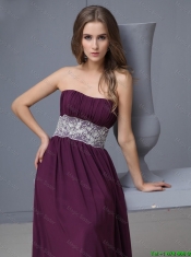 Beautiful Strapless Laced Prom Dresses with Brush Train