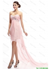 Best Selling Sweetheart Beaded Prom Gowns with High Low