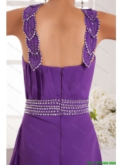 Classical Empire Straps Prom Dresses with Beading
