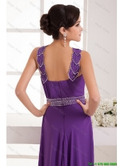 Classical Empire Straps Prom Dresses with Beading