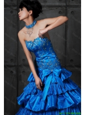 Discount A Line Sweetheart Prom Dresses with Ruffled Layers