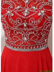 Discount Brush Train Beaded Prom Dresses with Bateau