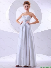Elegant Hand Made Flowers Empire Prom Dresses in White Elegant Hand Made Flowers Empire Prom Dresses in White