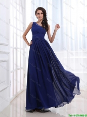 Fashionable Empire One Shoulder Prom Gowns with Beading