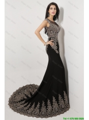 Gorgeous Mermaid Appliques and Beaded Prom Dresses in Black 158.64