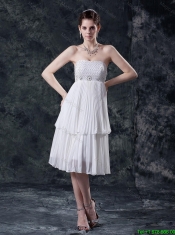 Luxurious Empire Strapless Prom Dresses with Beading
