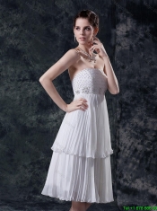Luxurious Empire Strapless Prom Dresses with Beading