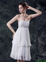 Luxurious Empire Strapless Prom Dresses with Beading