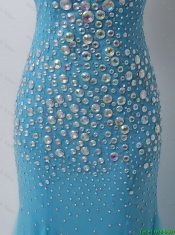 Luxurious Mermaid Beaded Prom Dresses with V Neck