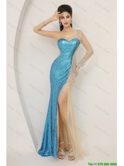 Luxurious Sequined Multi Color Prom Dresses with Long Sleeve Luxurious Sequined Multi Color Prom Dresses with Long Sleeve