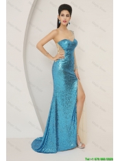 Luxurious Sequined Multi Color Prom Dresses with Long Sleeve