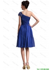 New Style One Shoulder Short Prom Dresses in Royal Blue