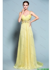 Popular Empire Straps Prom Dresses with Beading