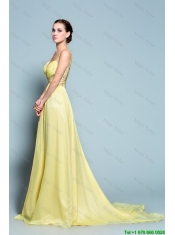 Popular Empire Straps Prom Dresses with Beading