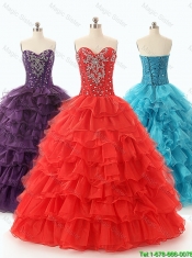 Beautiful 2016 Ball Gown Sweet 16 Dresses with Ruffled Layers