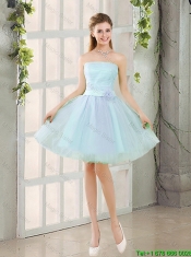 2016 Custom Made A Line Strapless Short Junior Dresses