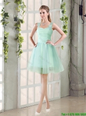2016 Custom Made A Line Straps Junior Dresses with Ruching