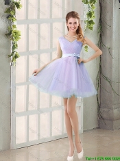 2016 Fall Perfect V Neck Strapless Belt Short Prom Dresses