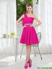 2016 Summer A Line One Shoulder Belt Dama Dresses