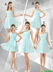 Beautiful A Line Ruched Junior Dresses in Light Blue