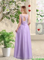 Beautiful Scoop Prom Dresses with Lace and Bowknot