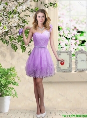 Cheap Hand Made Flowers Junior Dresses with One Shoulder
