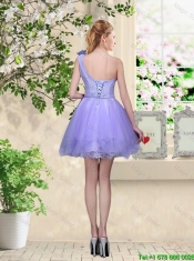 Elegant A Line Hand Made Flowers Junior Dresses with One Shoulder