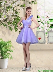Elegant A Line Hand Made Flowers Junior Dresses with One Shoulder
