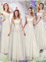 Feminine Champagne Laced Junior Dresses with Appliques