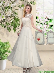 Feminine Champagne Laced Junior Dresses with Appliques